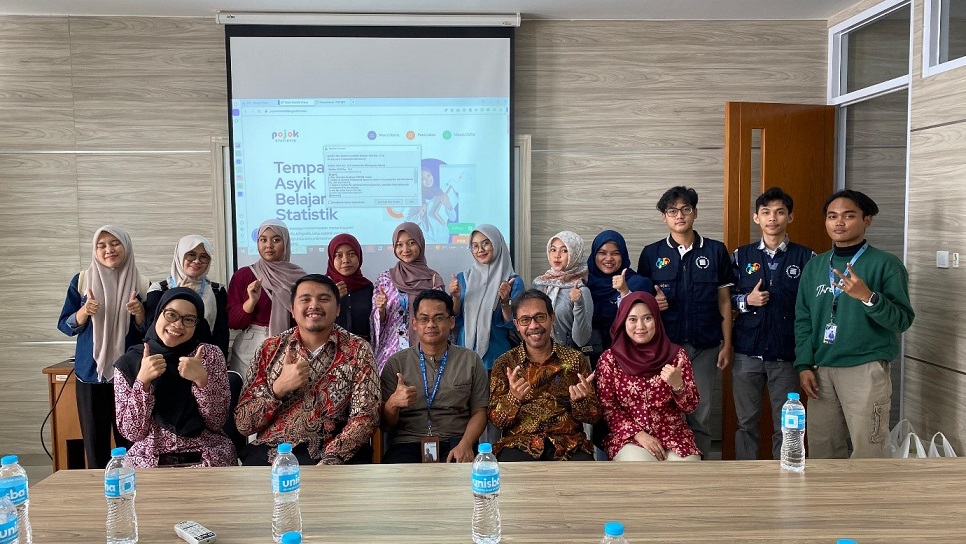 Pojok Statistik Unisba Sambut Studi Banding Universitas Pelita Bangsa